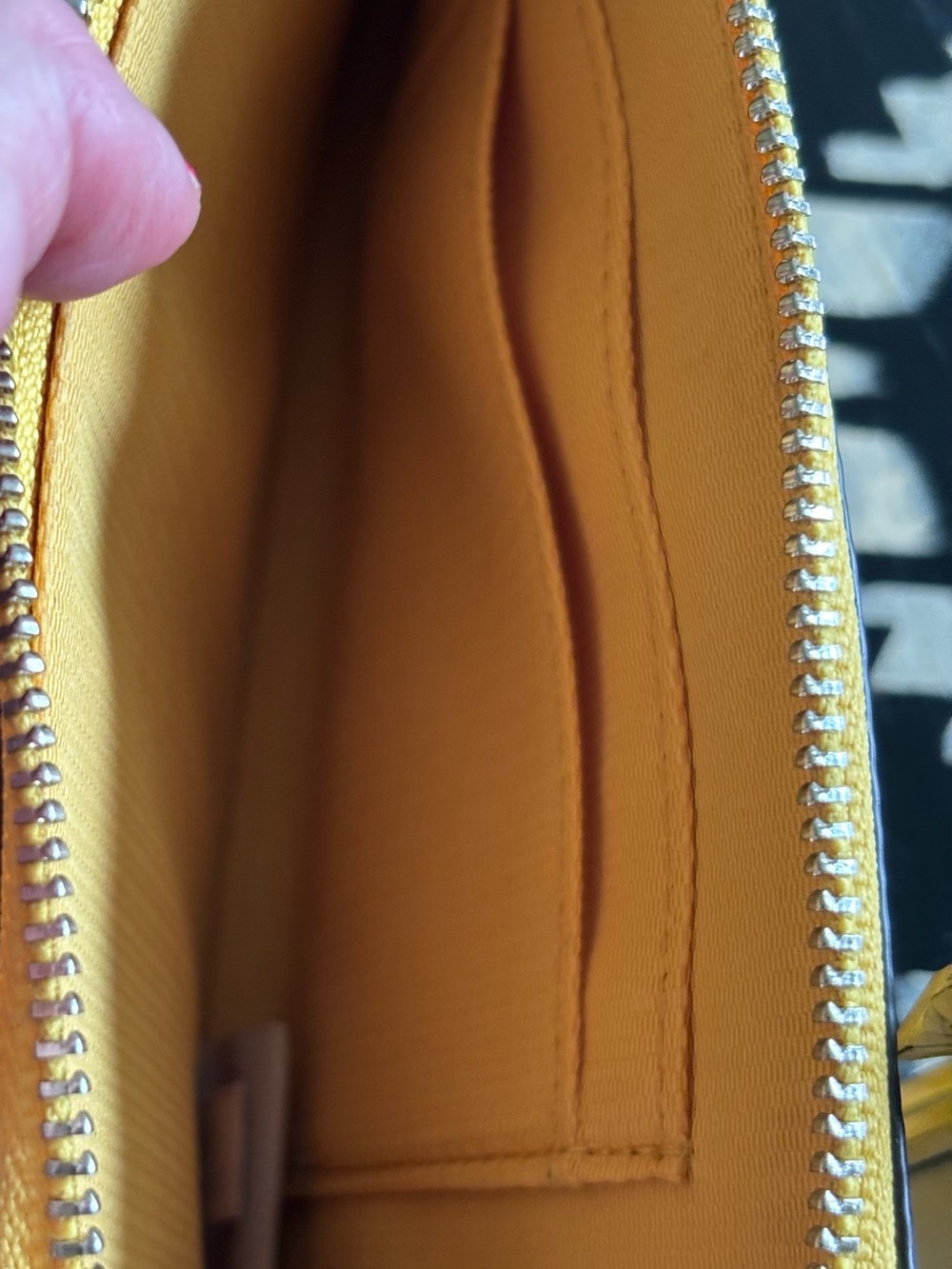 Coach Hang Tag Zip Yellow Key Pouch with Ball Chain - Picture 3 of 5
